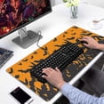 thumbnail image 2 of Long Mouse Pads for Desk,Orange Halloween Bats Desk Mats on Top Of Desks, Desk Mouse Pad Extra Large with 3mm Non-Slip Base and Stitched Edge for Gaming,Office,Work,Home 31.5x15.7in, 2 of 5