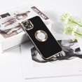 thumbnail image 5 of Compatible with iPhone 11 Pro Max 6.5" Luxury Slim Case with Logo Window,Soft TPU Cute Bling Plating Shockproof Camera Lens Protection Case for iPhone 11 Pro Max Women Girls(Black), 5 of 13