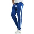 thumbnail image 1 of KDFJPTH Mens Trousers Sweatpants Pants With Stretch Striped Blue L, 1 of 4