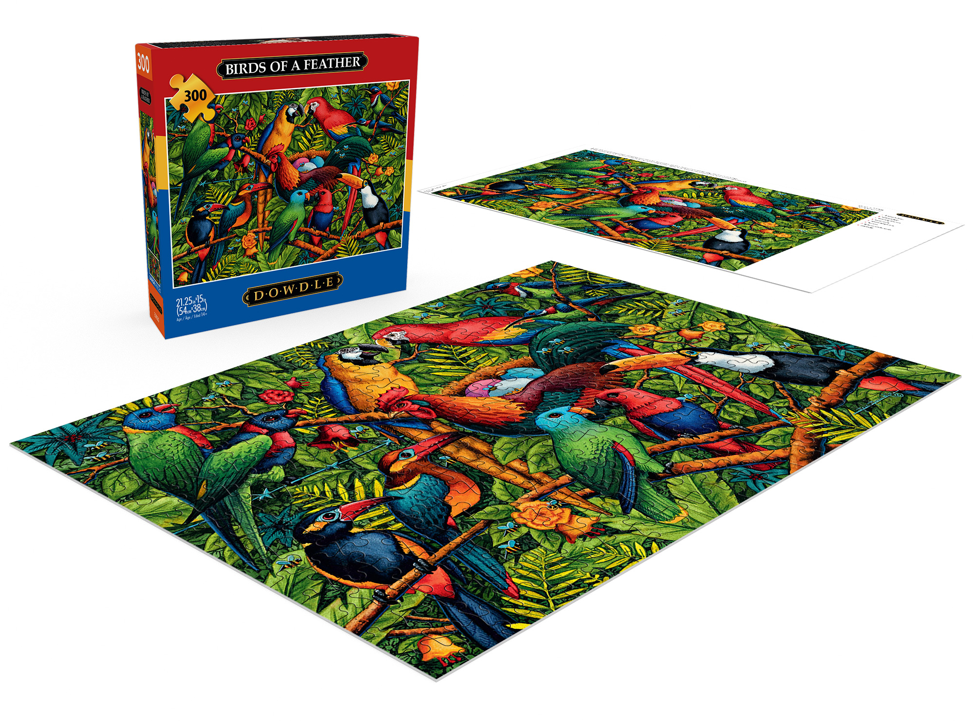Buffalo Games 300-Piece Dowdle Birds of a Feather Adult Interlocking Jigsaw Puzzle