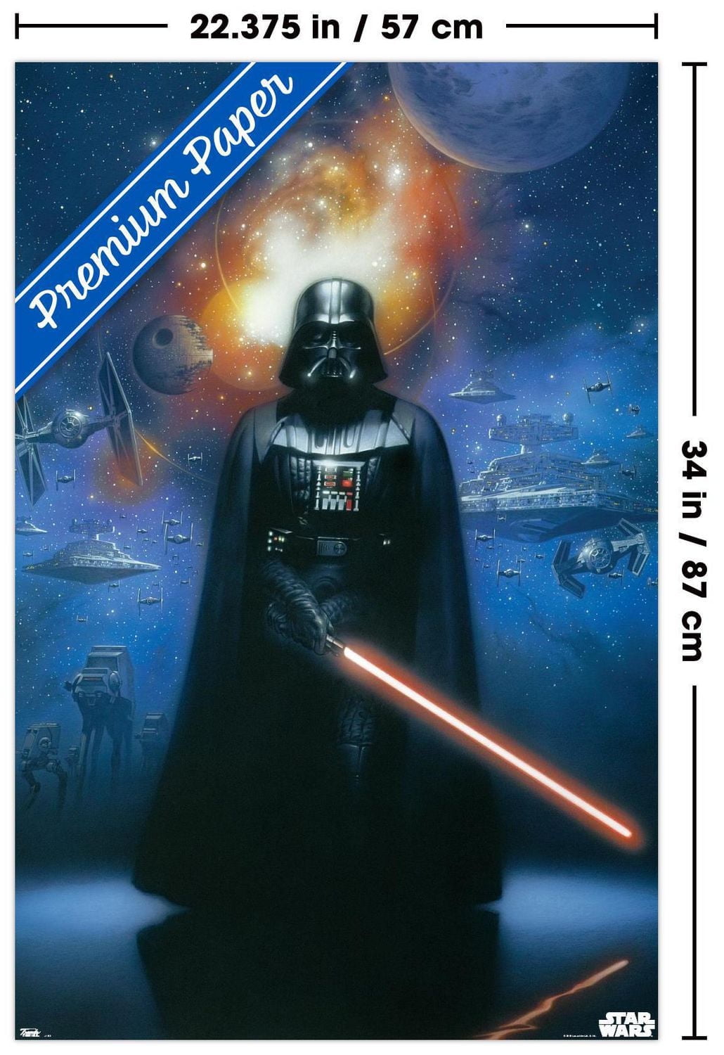 Star Wars: Saga - Vader in Space Wall Poster, 22.375" x 34"