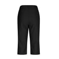 thumbnail image 3 of gbyLJF Women's Stretch Capri Pants with Pockets Casual Straight Fit Cropped Pant Travel Athletic Work Pant, 3 of 8