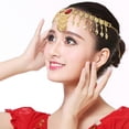 thumbnail image 3 of Tocado de danza del vientre Zulema Rojo dorado, 3 of 8