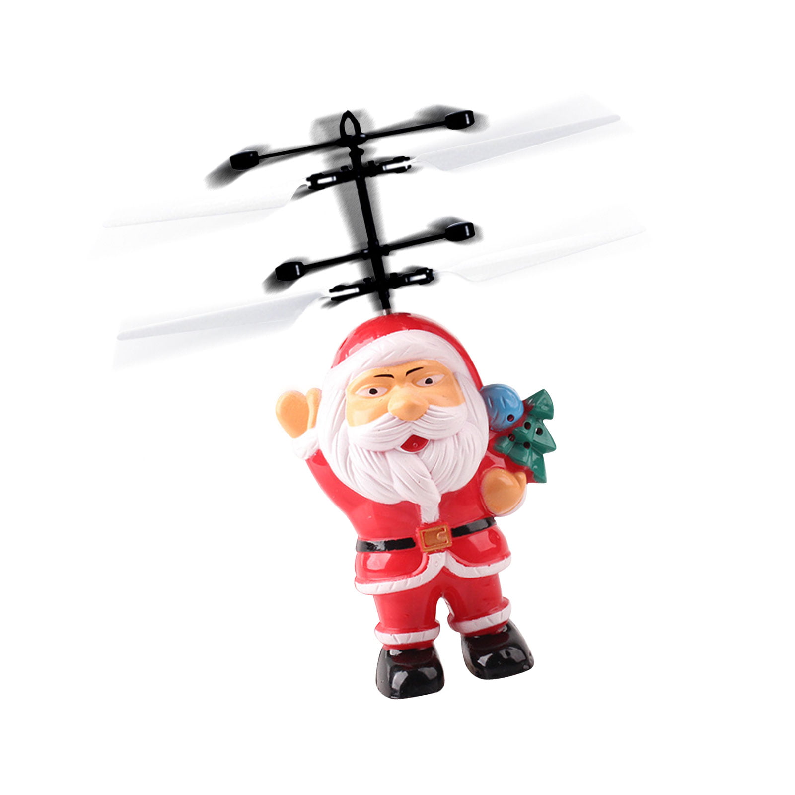 RC FLYING SANTA CLAUSE Christmas Toy W/ Controller w/ Lights 