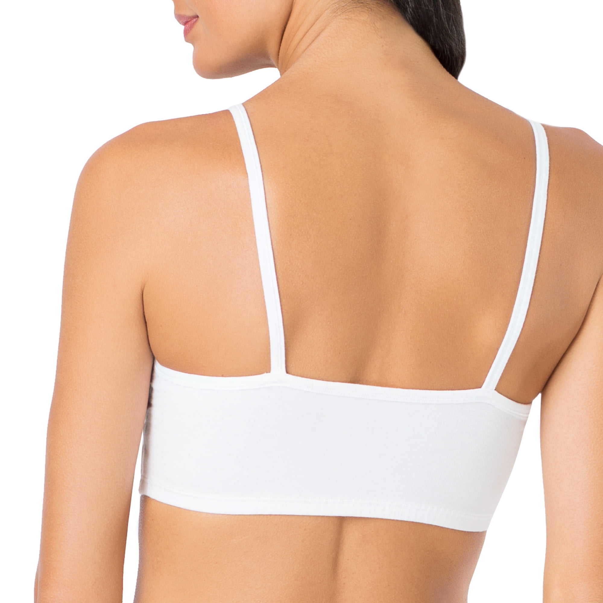 Fruit of the Loom Women's Spaghetti Strap Cotton Sports Bra, 3-Pack, Style-9036