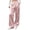Pink, variant on Satin Wide Leg Pants For Women Elastic Waist Drawstring Side Stripe Trousers Fall Casual Athletic Going Out Pants With Pockets