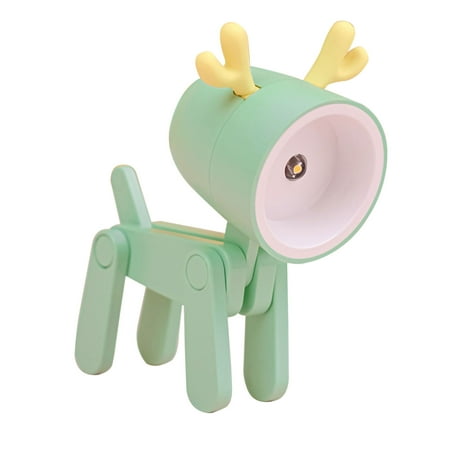 

Battery Powered LED Night Light Portable Dog Elk Shape Kids Bedroom Desktop Dorm
