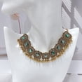 thumbnail image 3 of Vintage Ethnic Jewellery Set for Women Boho Cubic Zirconia Beads Dangle Earring Tassels Choker Necklace Crystal Wedding Party Oxidized Traditional Indian Bollywood Gift Daily Wear Birthday Bff, 3 of 12