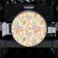 thumbnail image 1 of Beautiful Gentle Botanical Flowers Polyester Universal Spare Wheel Tire Cover Wheel Covers for Trailer RV SUV Truck Camper, 1 of 5
