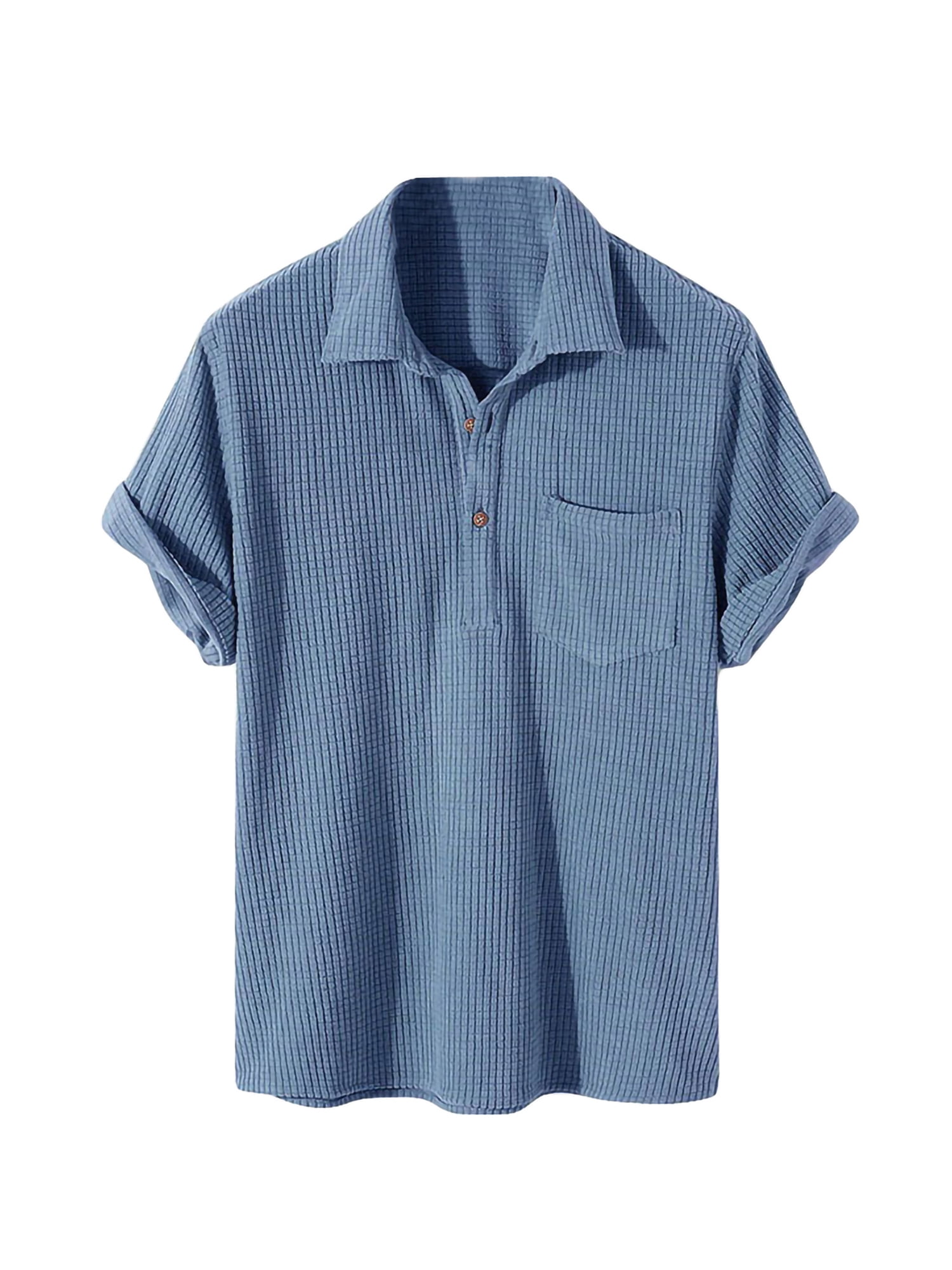 wsevypo Men's Casual Waffle Henley 