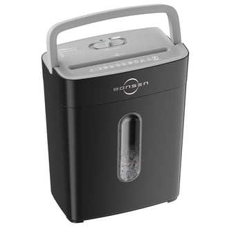 Bonsaii 8-Sheet Cross-Cut Paper Shredder, P-4 Security, Shreds