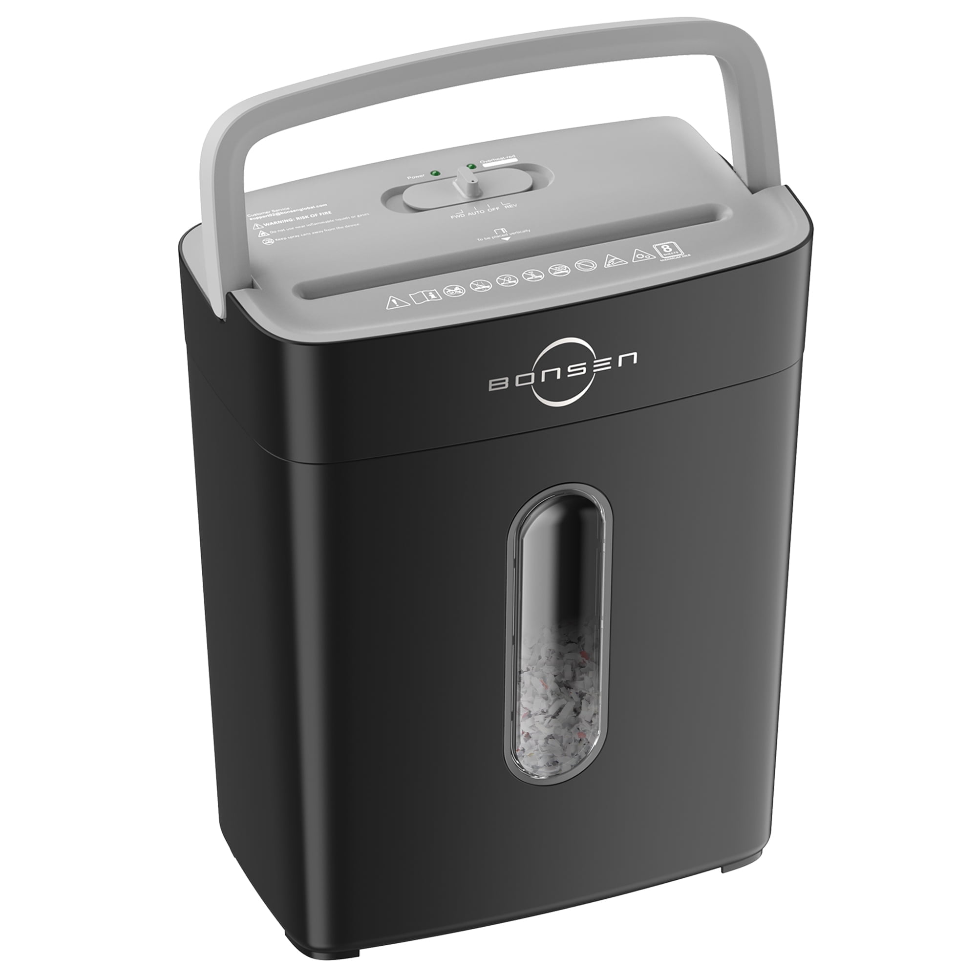 BONSEN 8-Sheet Cross-Cut Paper Shredder with 4 Gallon Bin