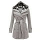 thumbnail image 2 of Chaquetas y abrigos casuales con capucha de manga larga para mujer, chaqueta de imitación cálida de moda para invierno, abrigos de manga larga a cuadros con doble botonadura y vendaje, abrigos, tops,, 2 of 4