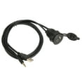 thumbnail image 4 of USB Flush Mount Cable, Waterproof USB 2.0 3.5mm  Extension Car Mount Flush Cable With LED Indicator, 3.3ft Universal Panel Mount Cable For Car, Boat, Motorcycle, 4 of 8