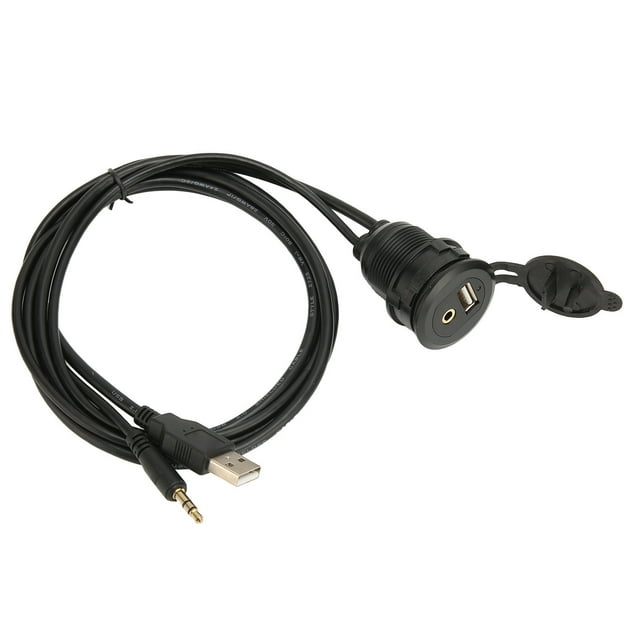Cable de Montaje Empotrado para Automóvil USB 20 de 35 Mm ANGGREK Cable de extensión AUX con Indicador LED