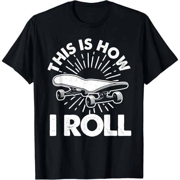 Exquisite and comfortable-Cool Skateboard Art For Men Women Boys Girls Skateboarding T-Shirt