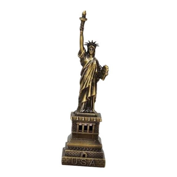 Statue of Liberty Sculpture Home Decor Iron Construction Compact Size Suitable for Office Living Room