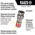 thumbnail image 2 of Klein Tools Universal Bnc Compression Connector Rg59 Pack Of 35, 2 of 8