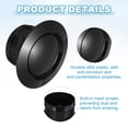 thumbnail image 3 of Uxcell 4 Inch Round Air Vent, 3pcs ABS Adjustable Soffit Exhaust Vent Cover, Black, 3 of 6