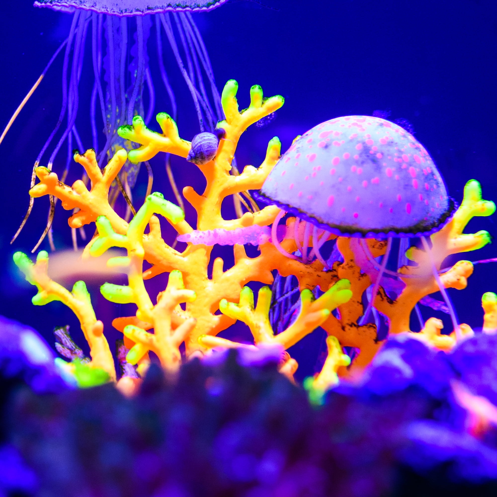 Unique Bargains Soft Aquarium Simulation Coral 19.5cm Height Aquatic Artificial Coral Pink