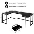 thumbnail image 2 of Gymax 79'' U-Shaped Computer Desk Home Office Workstation w/ CPU Stand Black, 2 of 10