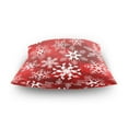 thumbnail image 3 of Red Snowflake Christmas Square Throw Pillow Covers Couch Decorative Pillow Cases Outdoor Sofa Cushion Cover Modern Decor for Bed Living Room 16" x 16", 3 of 7