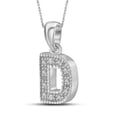 thumbnail image 2 of JewelersClub White Diamond Accent Sterling Silver A TO Z Initial Pendant, 18", 2 of 4