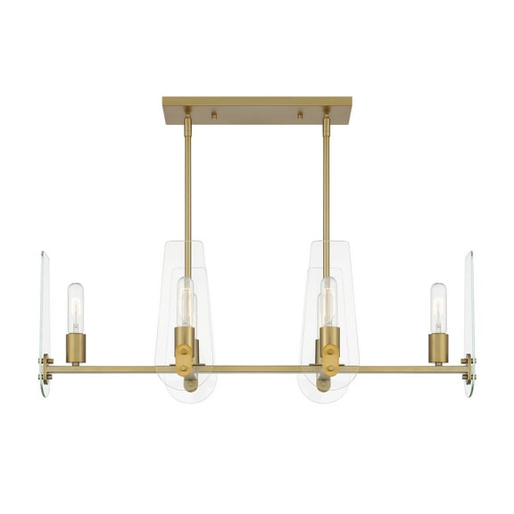 Designers Fountain Bergen Beach 6 Light Brushed Gold Island Pendant, D256M-IS-BG