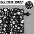 thumbnail image 5 of Kitchen Curtains 24 Inch Short - 3 Panel Set with Cute Cat Paw Pattern, Rod Pocket Window Curtain, 100% Polyester for Pet Lovers Farmhouse, Cafe, Kitchen, Bedroom, Easy Wash, 5 of 6
