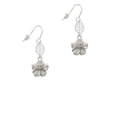 thumbnail image 2 of Delight Jewelry Silvertone Bee on White Flower Silvertone Leaf French Earrings, 2 of 5