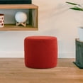 thumbnail image 6 of Round Ottoman Foot Rest Stool Footstool Bench Seat Chair Small Cylinder Stool Sofa Tea Stool for Office, Bedroom, Nursery, Apartment red, 6 of 8