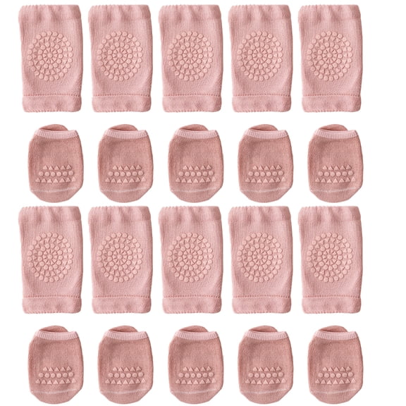 5 Pairs Baby Crawling Anti-Slip Knee Pads and Anti-Slip Baby Socks Set Unisex