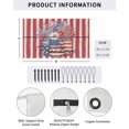 thumbnail image 2 of 4th of July RV Awning Sun Shade Screen 9'X15.3' Red Stars Stripes Mesh Sunscreen Freedom Floral Vase Awning Shade Screen with Zipper UV Blocker Completed Kits for RV Motorhome Camper Trailer, 2 of 7