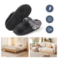 thumbnail image 1 of Zapatos pelaje para mujeres piel forradas cálidas casa cómoda anti-Slip sfuff interiores al aire libre, 1 of 9