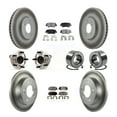 thumbnail image 1 of Transit Auto Front Rear Wheel Hub Bearings Assembly Coated Disc Brake Rotors and Semi-Metallic Pads Kit (10Pc) for Car 2017 Kia Forte Koup Turbocharged - Left Right Side (Driver Passenger) KBB-107858, 1 of 10
