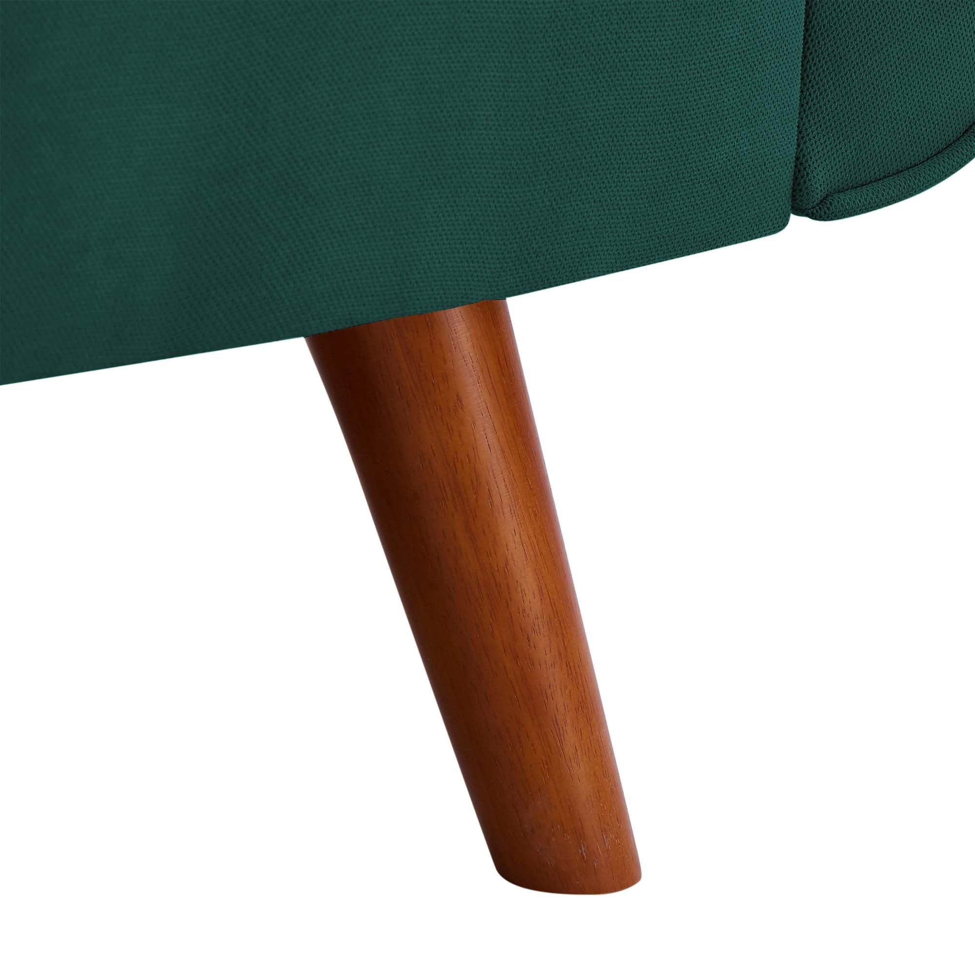 Aukfa Futon Convertible Sofa Bed, Linen Sleeper Couch for Home Office, Green