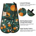 thumbnail image 2 of Yayeee Double Oven Mitt Kitchen Heat Resistant Baking 35" x7" Quilted Glove, Orange Leaves, 2 of 6