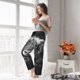 thumbnail image 5 of Balery Geometric Bull Design Pantalones de pijama para mujer, pijamas ultraligeros, pantalones de estar por casa-Medium, 5 of 6