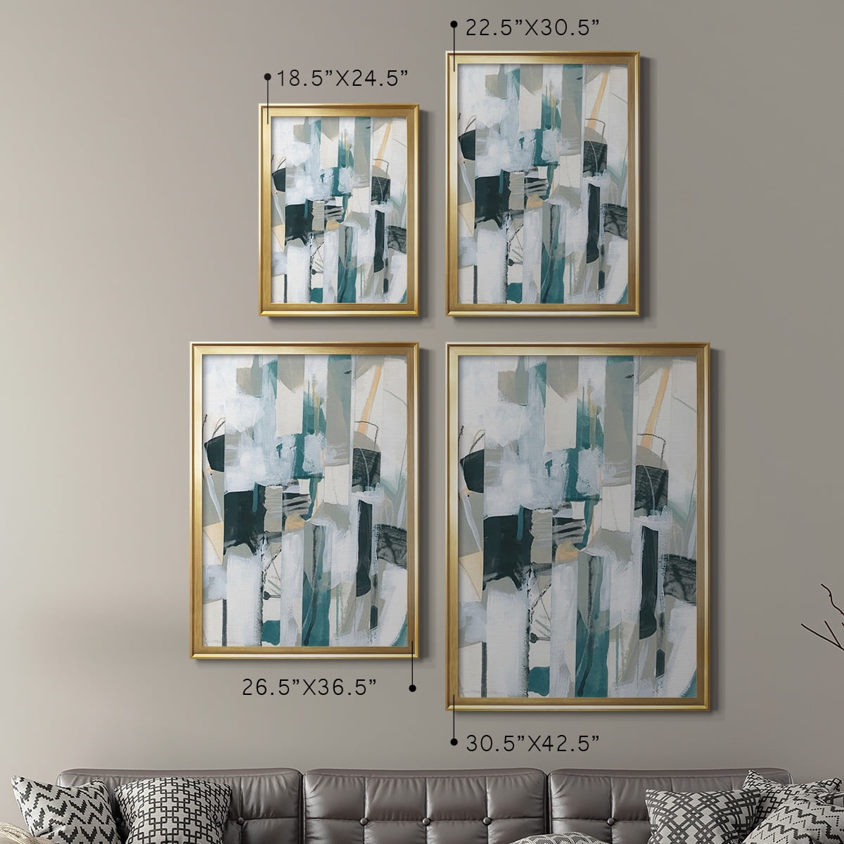 Sea Cavern Strata IV Premium Framed Print, in Gold, Black, or Silver - Ready to Hang
