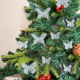thumbnail image 4 of 10Pcs Glitter Butterfly Christmas Tree Ornaments, Hollow-Out Butterfly Christmas Decoration with Clips, Artificial Butterflies Hanging Decorations, Xmas Tree, Wreath, Garland, Office, Home Decor, 4 of 9