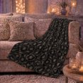 thumbnail image 5 of Dark Leopard Print Autumn, Festive Halloween Scene, Warm Flannel Blanket for Cabin and Lodge with Detailed Artwork, Wildlife Lovers Halloween Gift, Festive Home Decor, 5 of 7