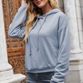 thumbnail image 3 of Sudadera mujer Sudaderas con capucha sólidas para mujer Sudaderas con capucha con bolsillo delantero de manga larga 1 1, 3 of 5