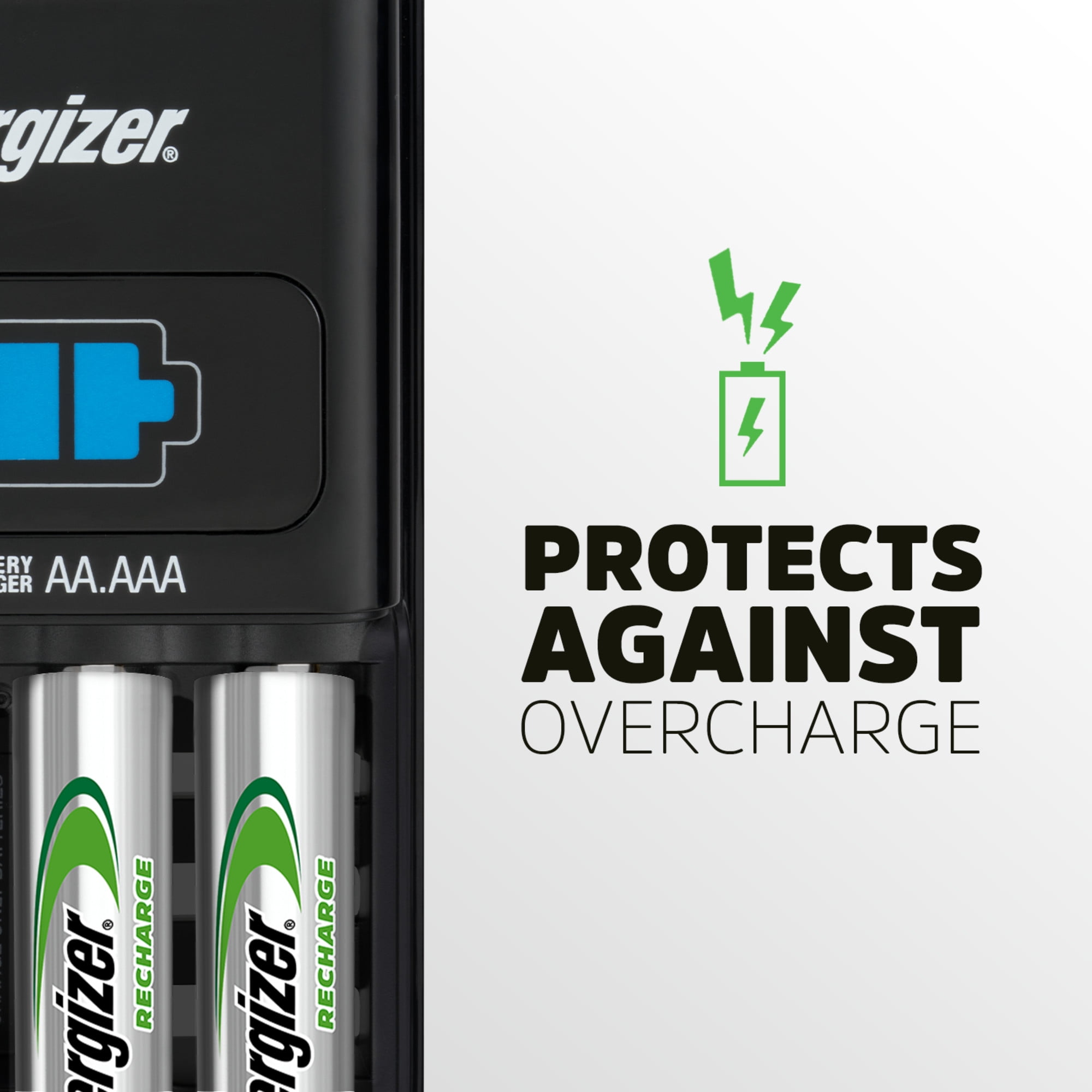 Energizer Recharge Value Charger for NiMH Rechargeable AA and AAA Batteries