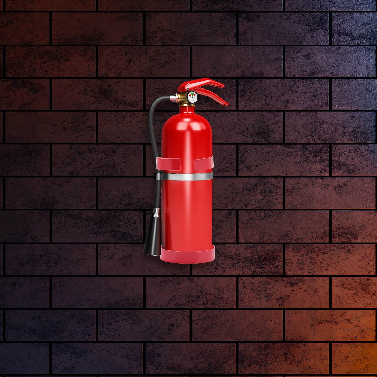 Tineasur Fire Extinguisher Wall Hook Red Metal 1Pack