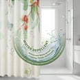 thumbnail image 4 of REGALWOVEN Cute Print Shower Curtain Sets, Waterproof Fabric Bath Curtain with 12 Hooks, Fresh Pastoral Style for Bathroom Decor Green Leaves 71"W x 71"L, 4 of 7