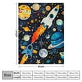 thumbnail image 4 of Outer space children's blanket, boy gift constellation, solar system blanket, super soft, galaxy rocket planet blanket, children's birthday bed, sofa, living room decoration, various specifications, 4 of 6