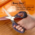 thumbnail image 2 of Heavy Duty Titanium Tailor Fabric Shears - 9.5" Black w/Purple - 1 Pair, 2 of 6