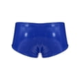 thumbnail image 4 of iiniim Men Patent Leather Briefs Low Rise Drawstring Boxer Shorts Clubwear Blue XL, 4 of 7
