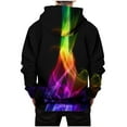 thumbnail image 3 of Jinhomg Boys' Hoodie Realistic 3D Graphic Print Hooded Sweatshirts Oversized Pullover Hoodies Casual Streetwear Tops Back to School Gifts Black 150, 3 of 4