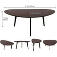 thumbnail image 3 of Oval Coffee Table for Small Space , Simple Modern Center Table with OAK Wood LegsH, 3 of 18